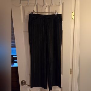 Liz Claiborne Black Pinstripe Petite Trousers